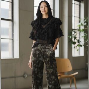 Ralph Lauren Vintage Velvet Paisley Pants